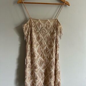Gold Tassel Beaded Dress